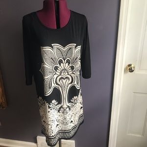 NWT Lotus Gemstone Studded Sleeved Dress